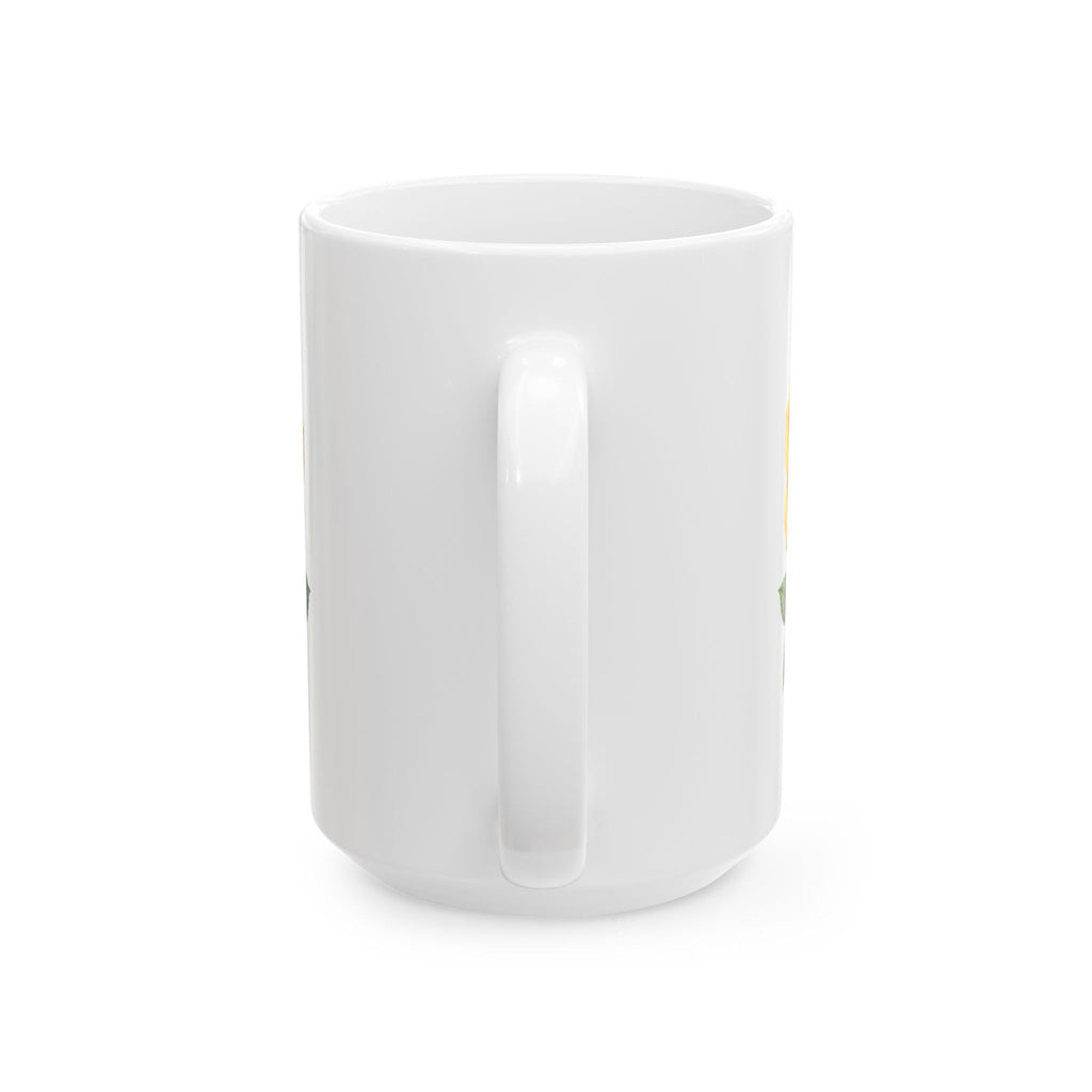 Yellow Rose Ceramic Mug - Floral Coffee Tea Cup (11oz & 15oz)