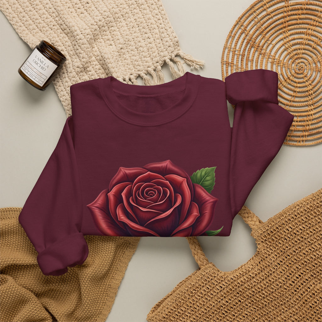 Rose Graphic Crewneck Sweatshirt