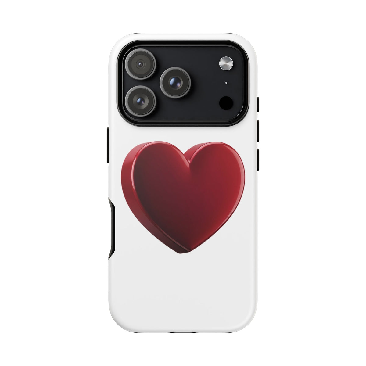 Heart Tough Phone Case - Red 3D Heart Protective Phone Case