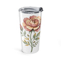 Floral Rose 20oz Tumbler — Vintage Pink Peony Travel Cup