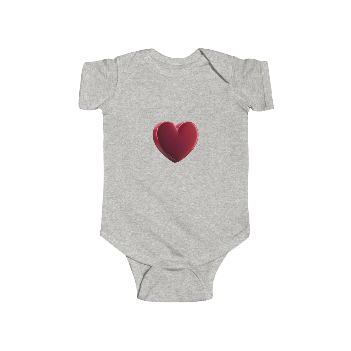 Infant Bodysuit with Red Heart Graphic — Cute Baby Valentine Onesie