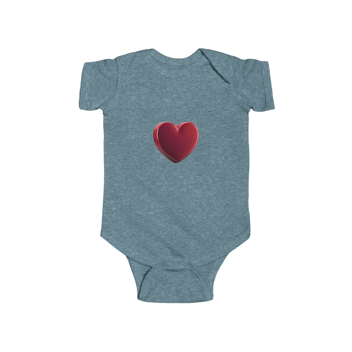Infant Bodysuit with Red Heart Graphic — Cute Baby Valentine Onesie