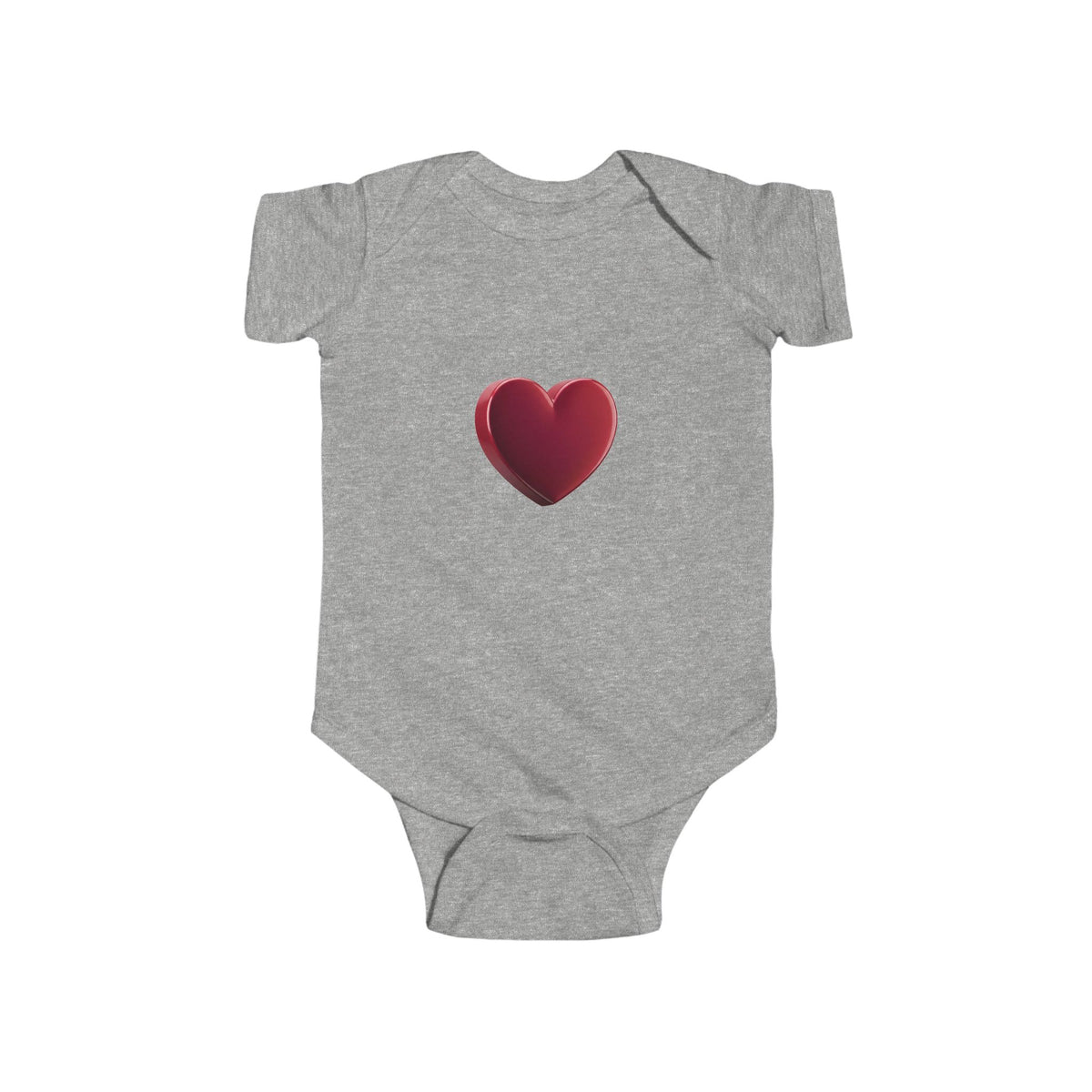 Infant Bodysuit with Red Heart Graphic — Cute Baby Valentine Onesie