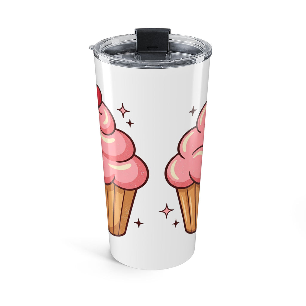 Pink Cupcake Tumbler 20oz- White