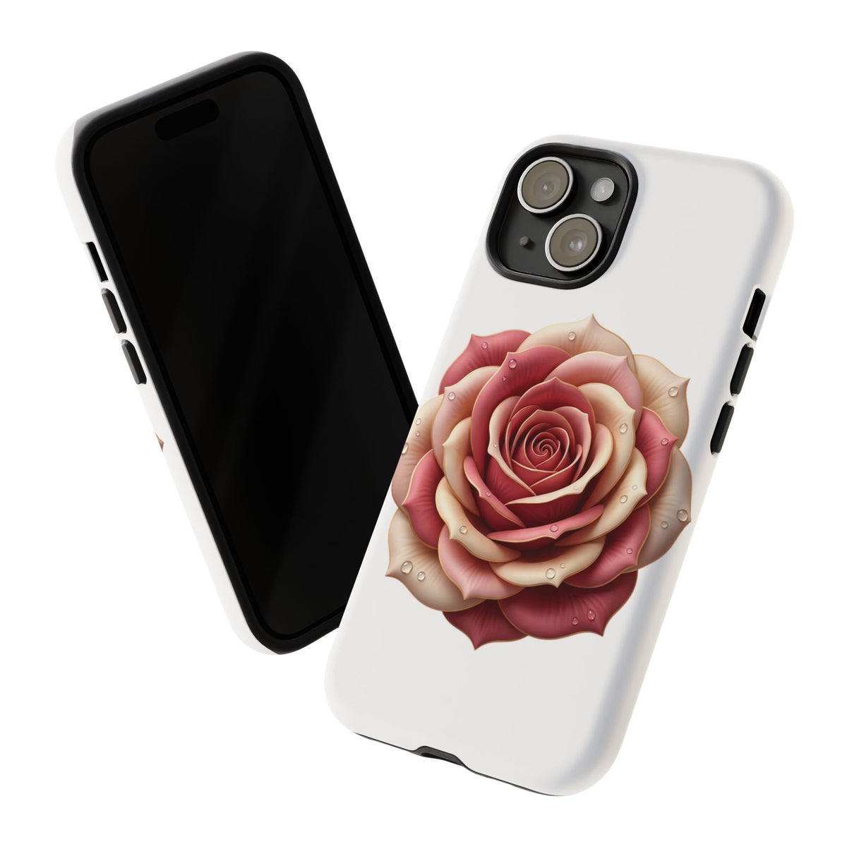 Rose Waterdrop Tough Phone Case — Protective Floral iPhone Cover