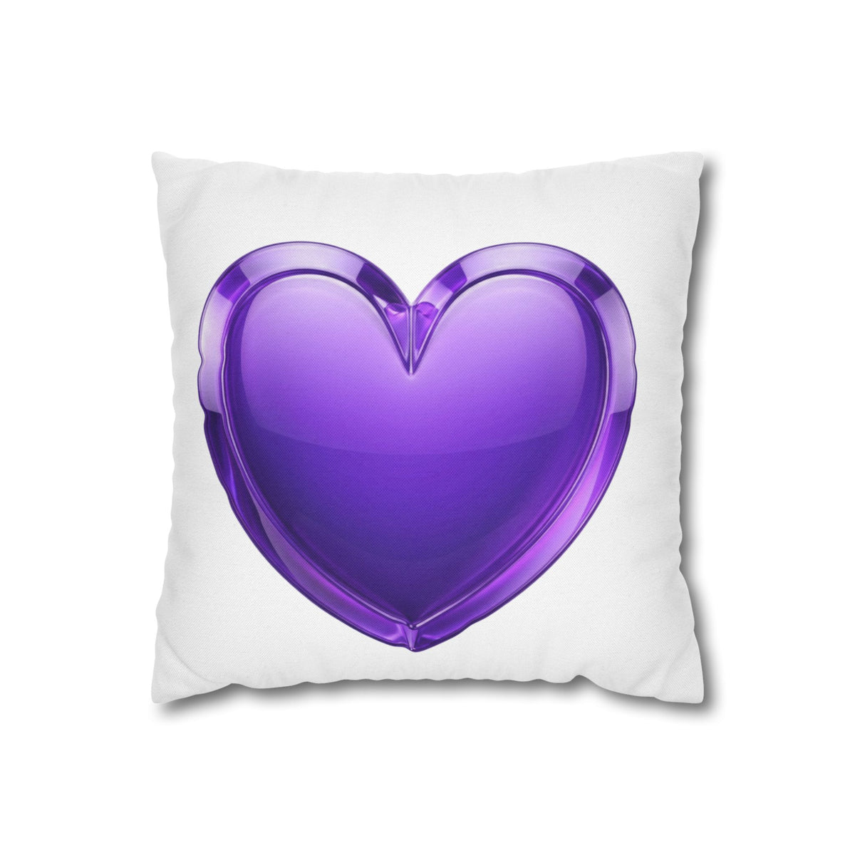 Purple Heart Spun Polyester Square Pillowcase