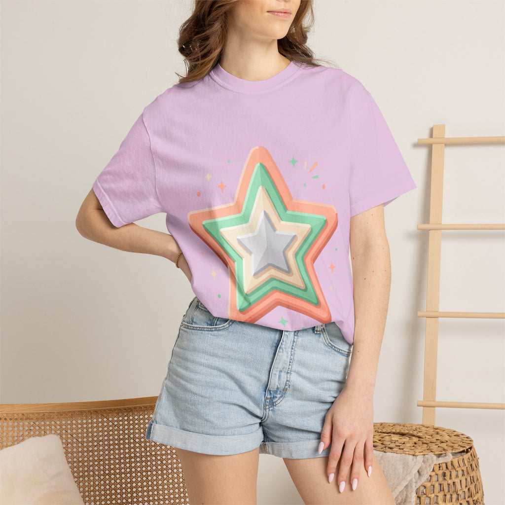Star Design Unisex Garment-Dyed T-shirt
