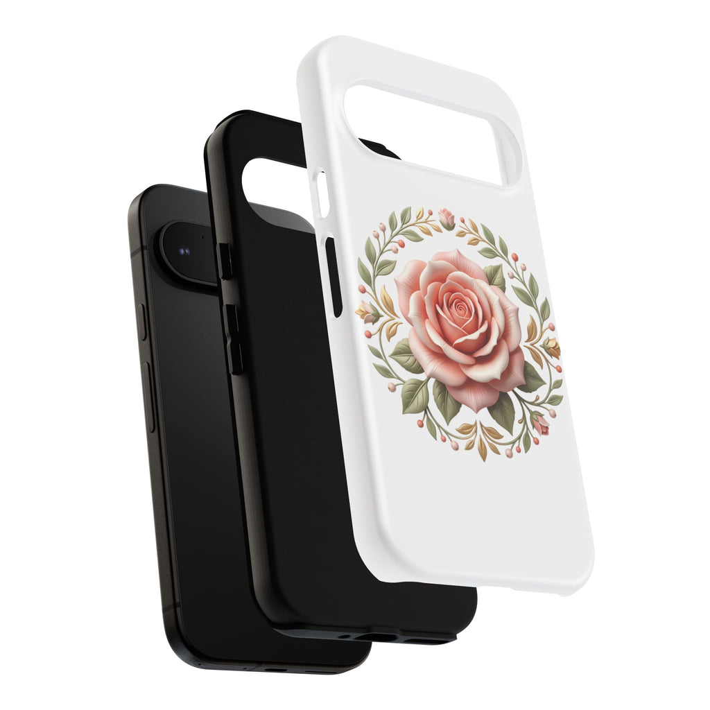 Floral Rose Wreath Tough Phone Case