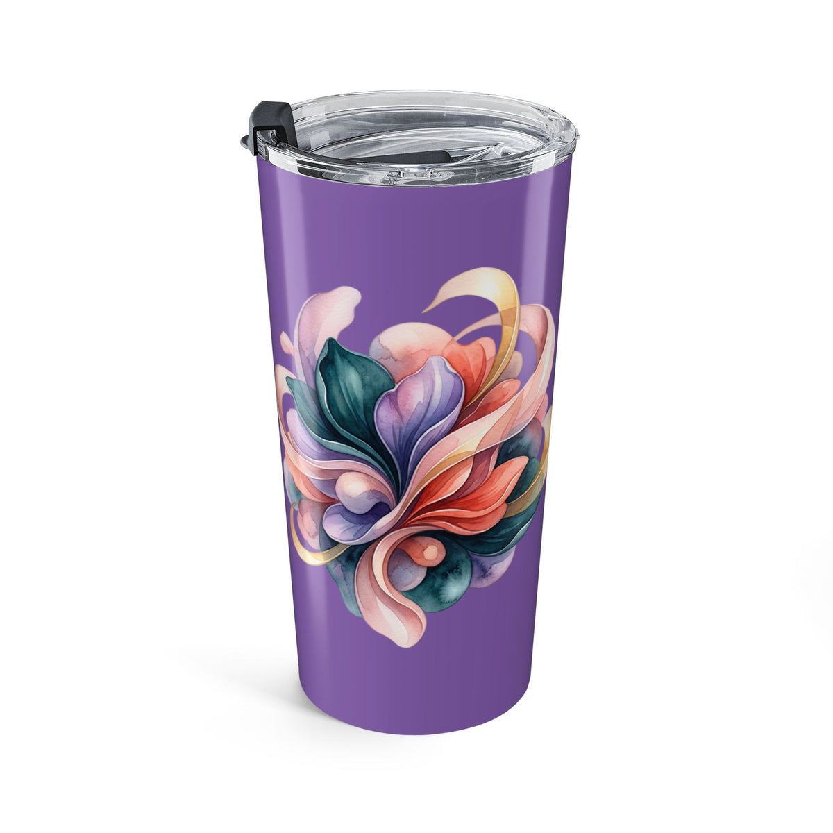 20oz Floral Tumbler – Colorful Abstract Rose Travel Cup