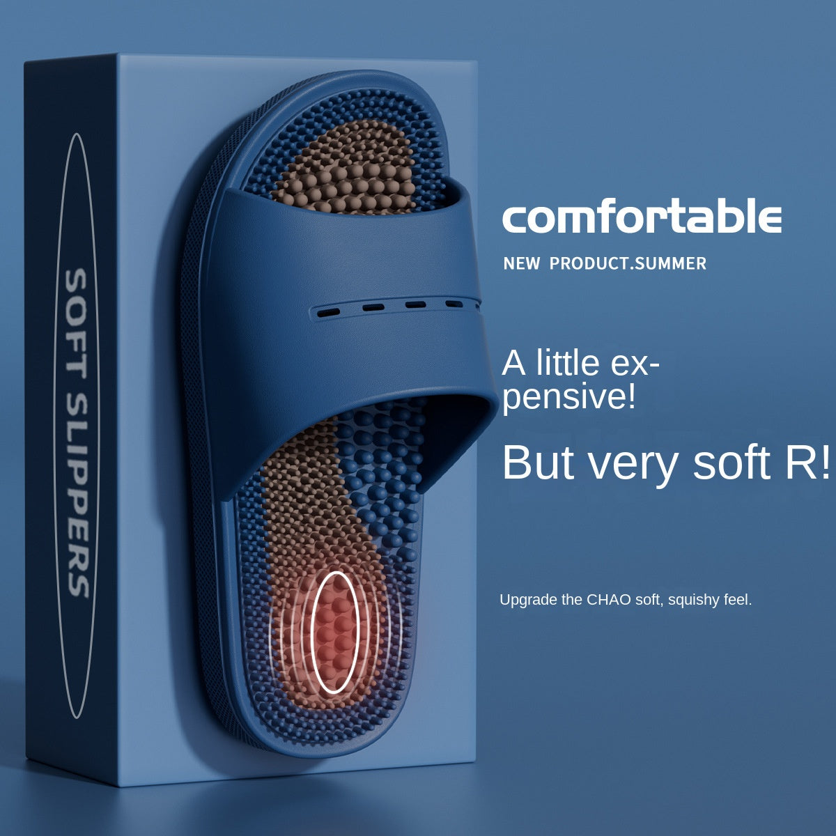 Massage Slippers Non-Slip Bath Massaging Reflexology Sandals PVC Slippers