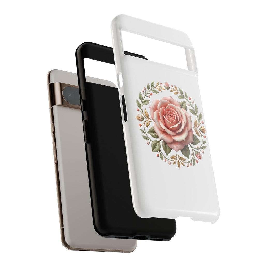 Floral Rose Wreath Tough Phone Case