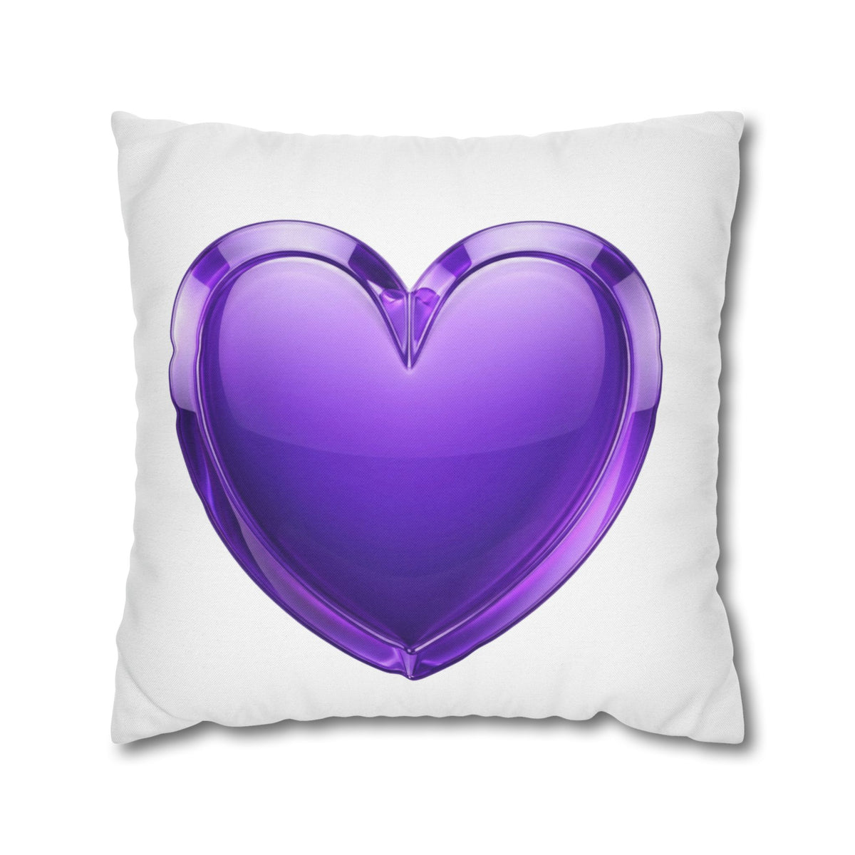 Purple Heart Spun Polyester Square Pillowcase