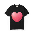 Pink Heart Unisex Garment-Dyed T-shirt