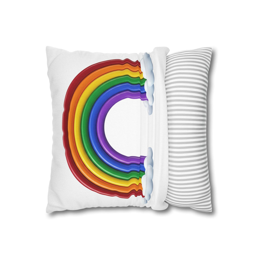 Rainbow Spun Polyester Square Pillowcase