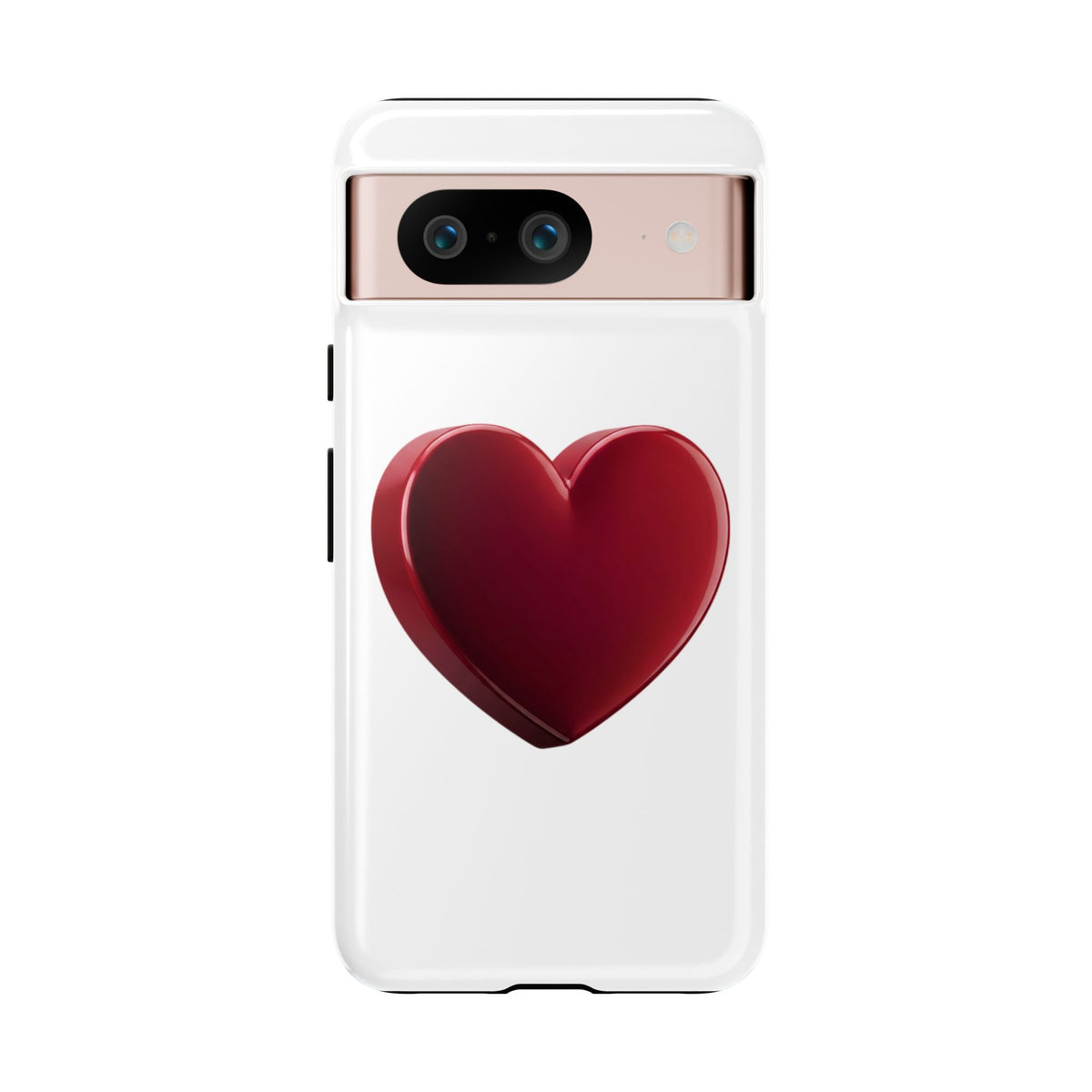 Heart Tough Phone Case - Red 3D Heart Protective Phone Case