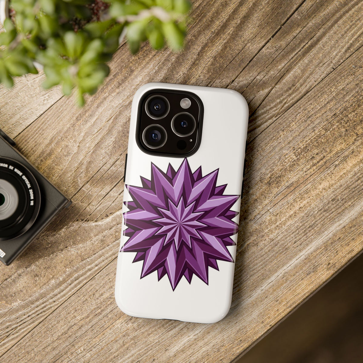 Purple Geometric Star Phone Case