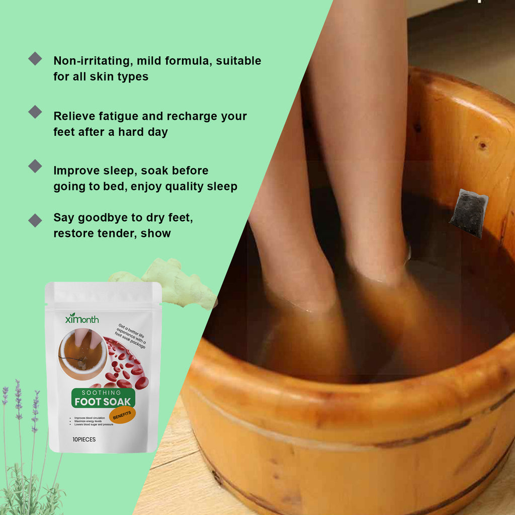 Foot Bath Kit Soothing Leg Treatment Foot Bath Kit Ginger Safflower Foot Bath Powder Herbal Foot Bath Kit