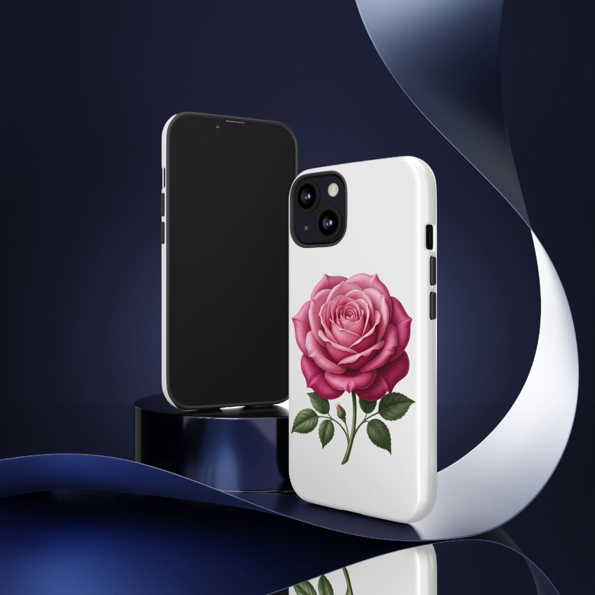 Pink Rose Tough Phone Case — Floral Protective iPhone Cover