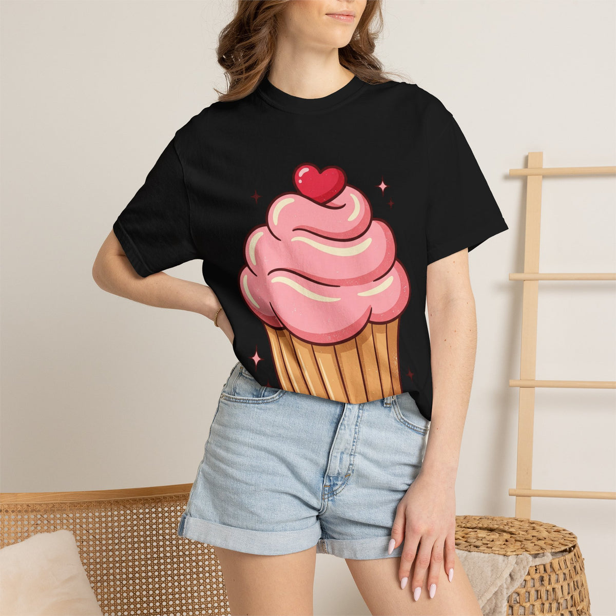 Pink Cupcake Unisex Garment-Dyed T-shirt