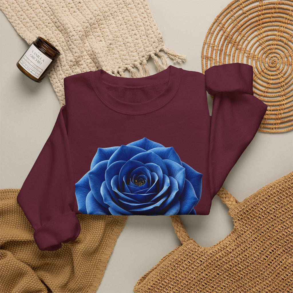 Blue Rose Crewneck Sweatshirt