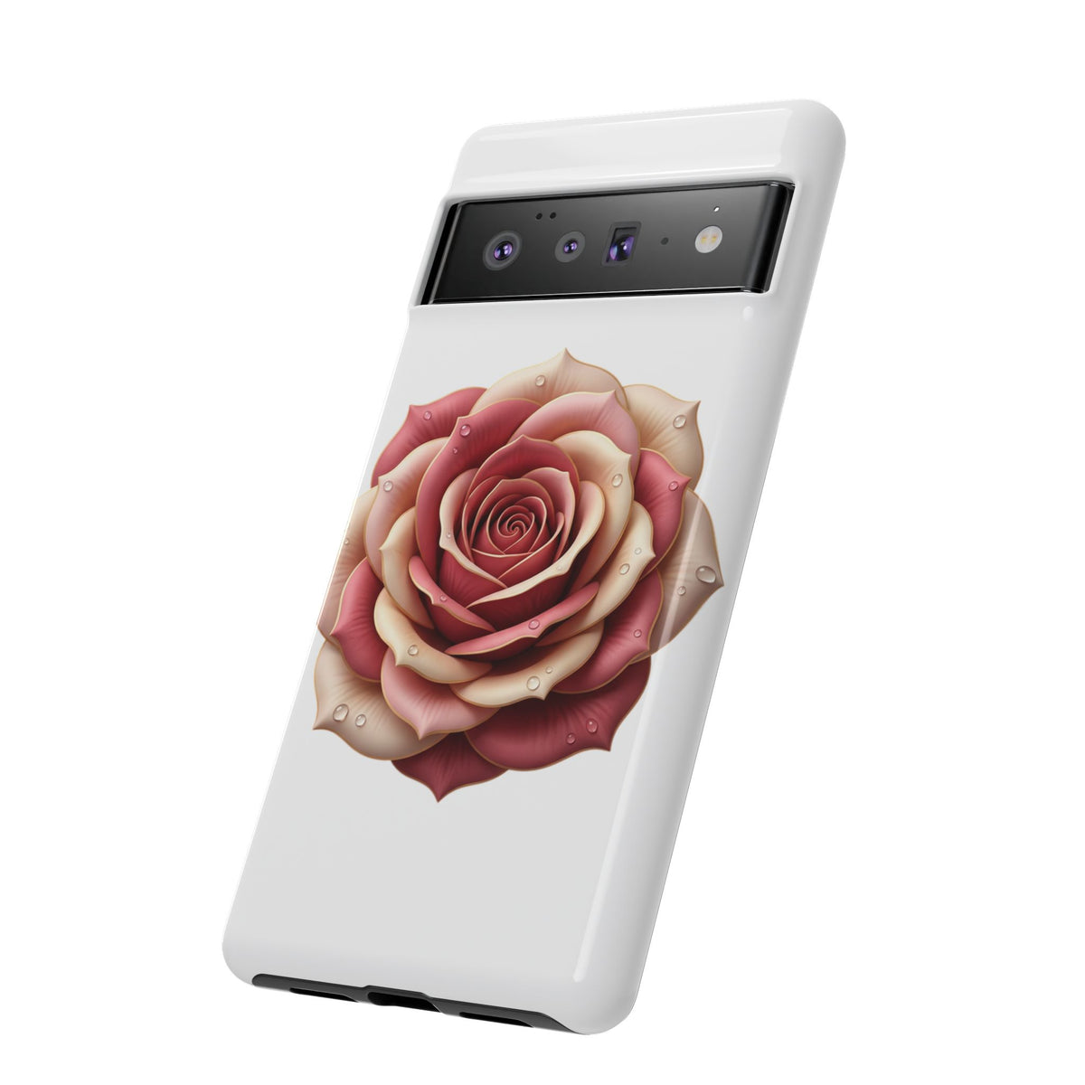 Rose Waterdrop Tough Phone Case — Protective Floral iPhone Cover
