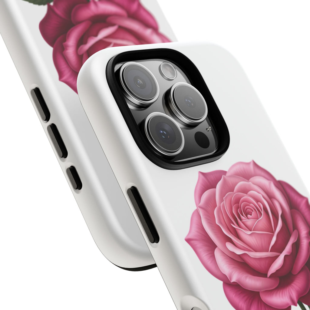 Pink Rose Tough Phone Case — Floral Protective iPhone Cover