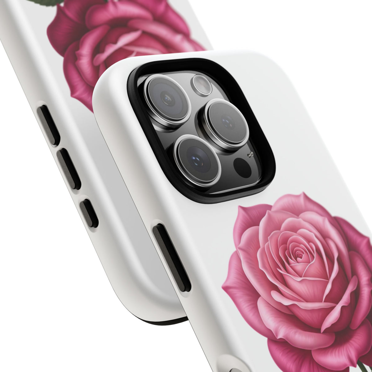 Pink Rose Tough Phone Case — Floral Protective iPhone Cover