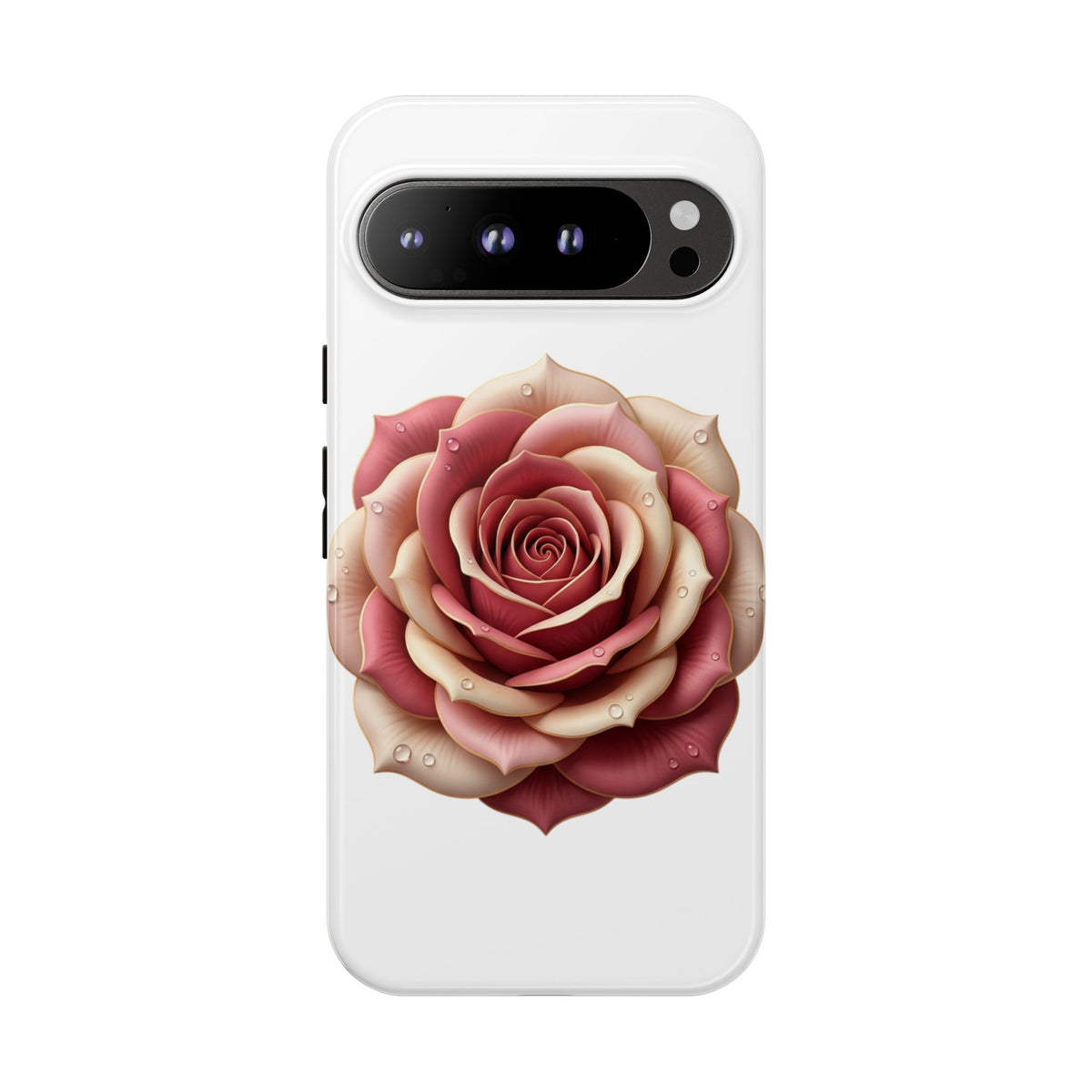 Rose Waterdrop Tough Phone Case — Protective Floral iPhone Cover