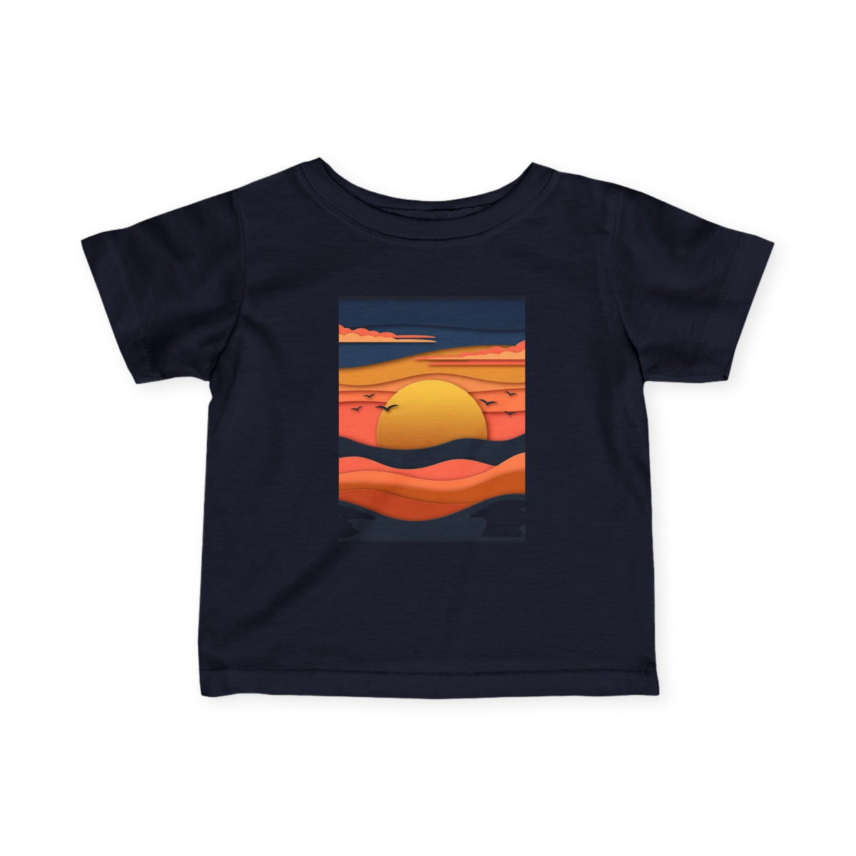 Infant Tee — Retro Sunset Graphic Baby Shirt