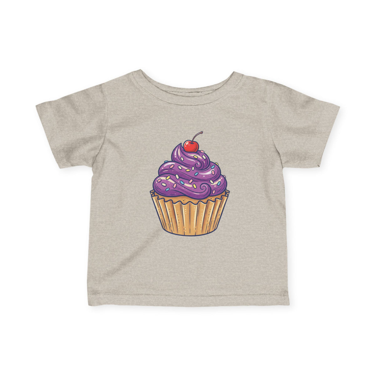 Purple Cupcake Infant Fine Jersey Tee