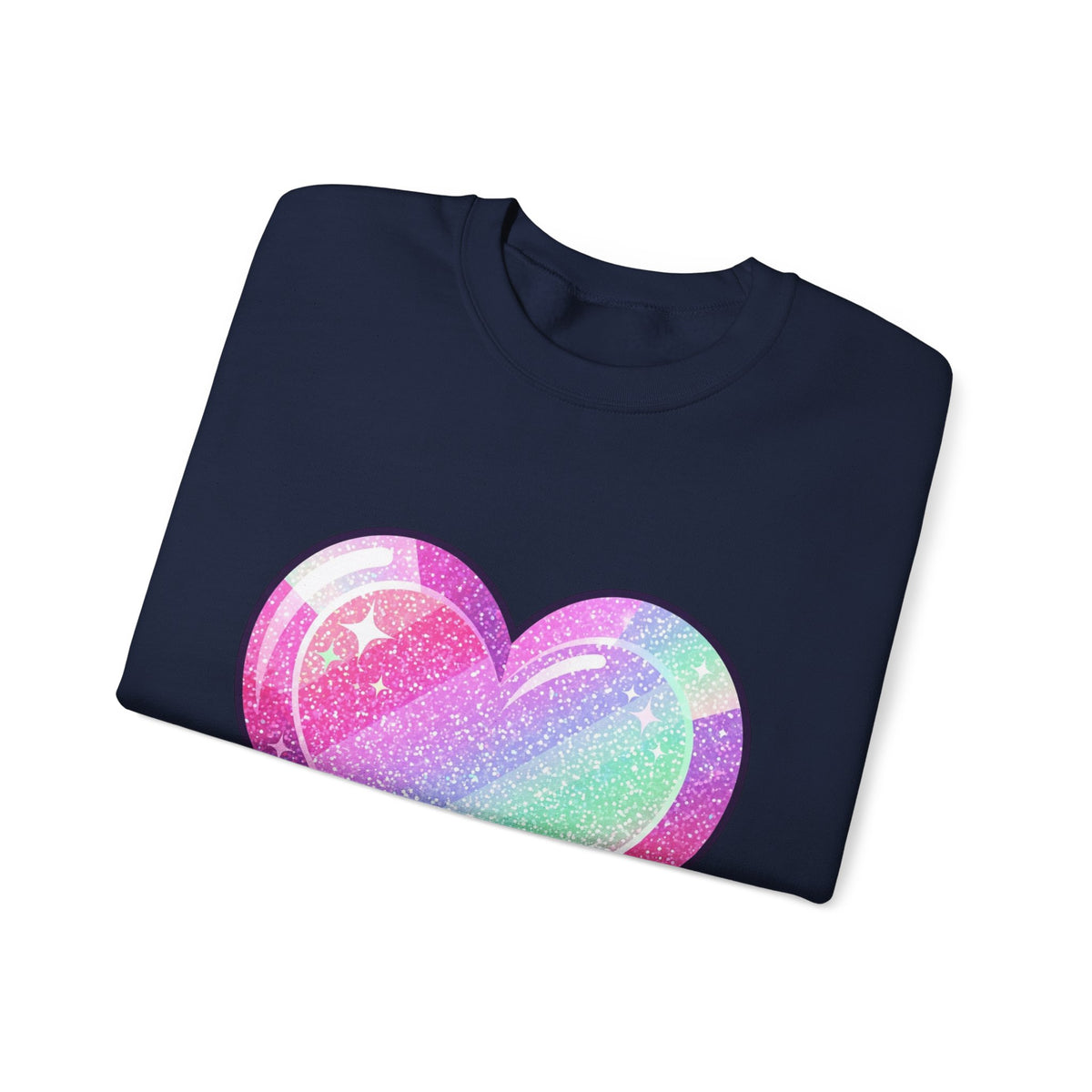 Pastel Sparkle Heart Sweatshirt