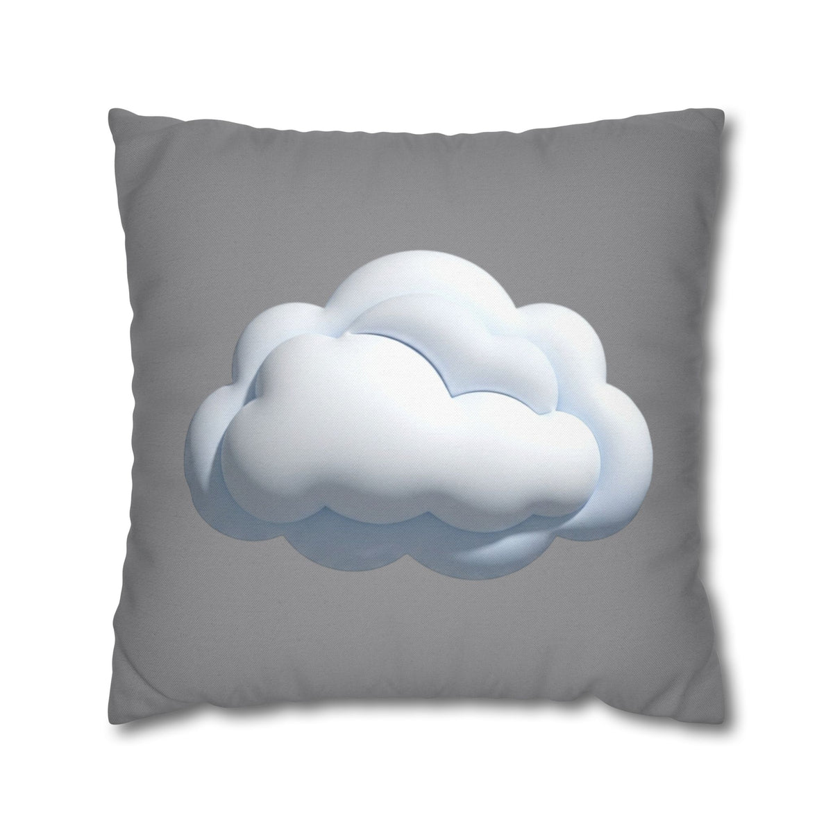 Cloud Graphic Pillowcase — Soft Grey Decorative Throw Pillow Cover