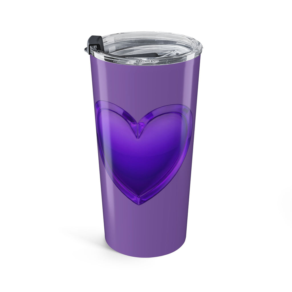 20oz Purple Heart Tumbler - Insulated Travel Cup- Dark Purple