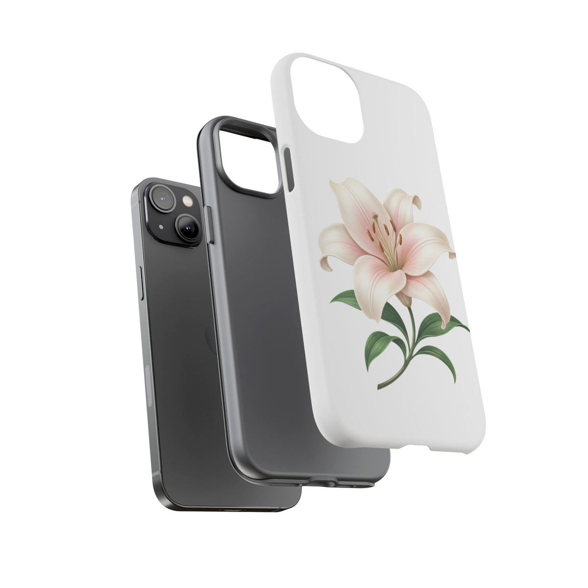 Floral Lily Phone Case — Pink Lily Tough Protective Cover
