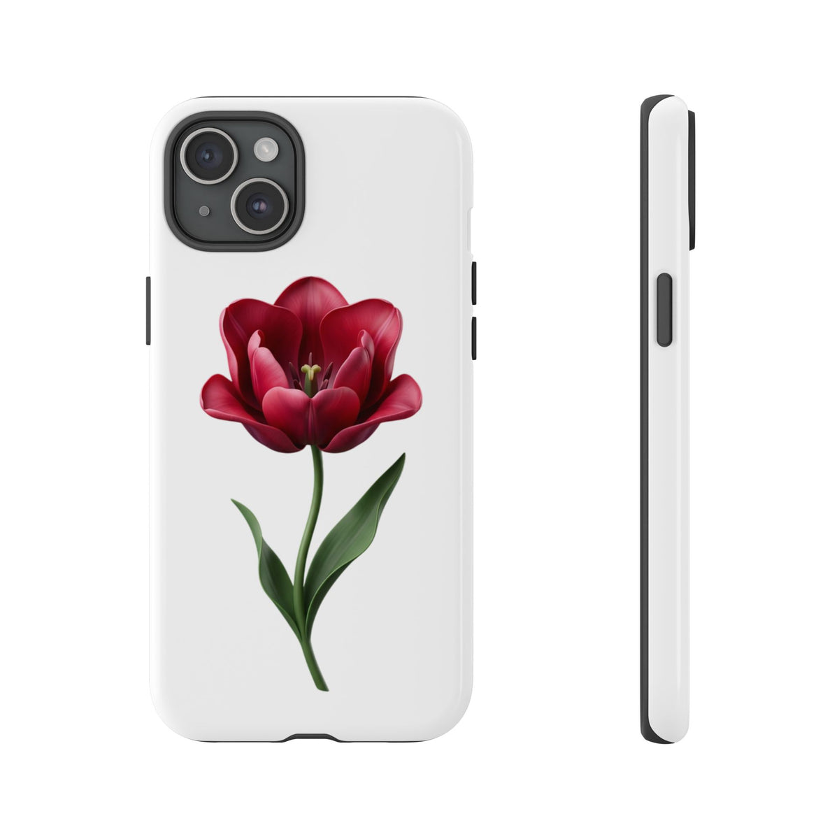 Tulip Floral Tough Phone Case – Protective Blossom iPhone Cover