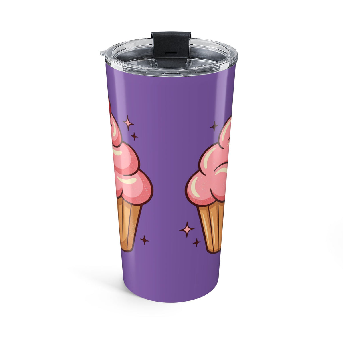 Pink Cupcake Tumbler 20oz- Light Purple