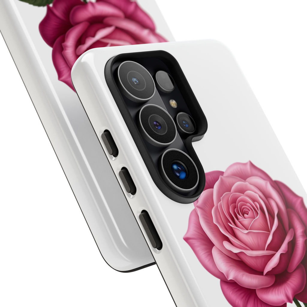 Pink Rose Tough Phone Case — Floral Protective iPhone Cover