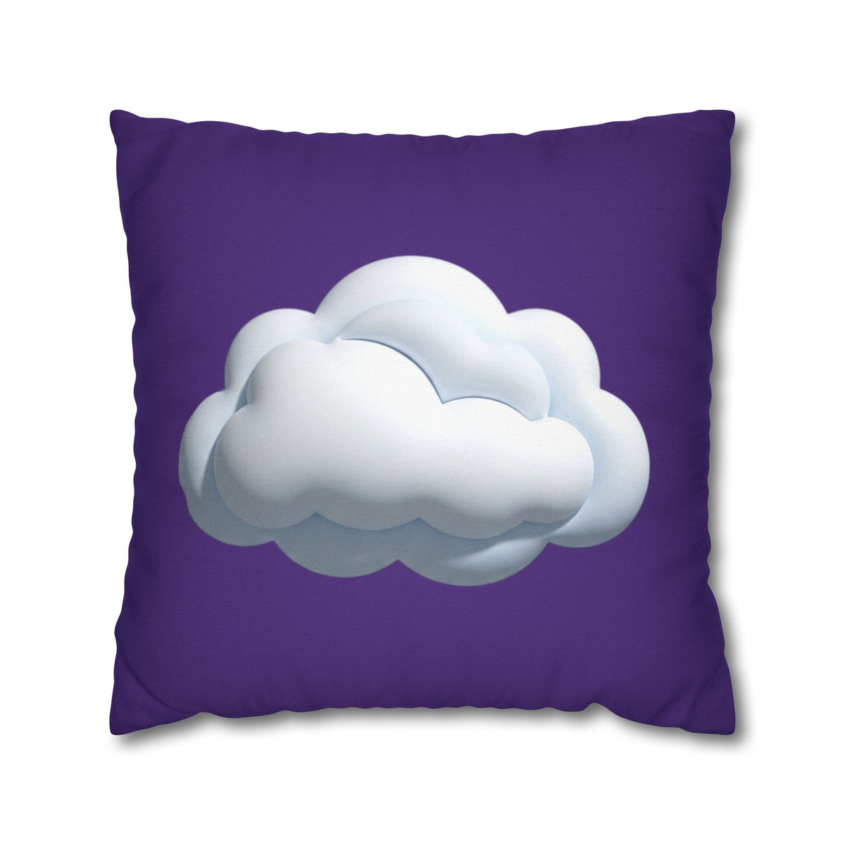 Cloud Graphic Pillowcase - Dark Purple Whimsical Decorative Throw Pillow Cover