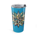 Geometric Star Turquoise Tumbler 20oz