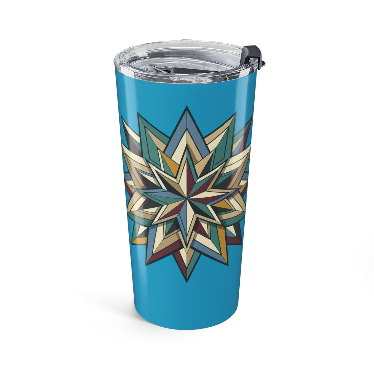 Geometric Star Turquoise Tumbler 20oz