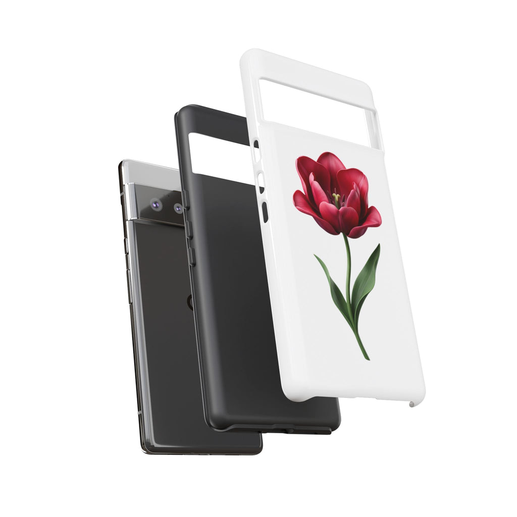 Tulip Floral Tough Phone Case – Protective Blossom iPhone Cover