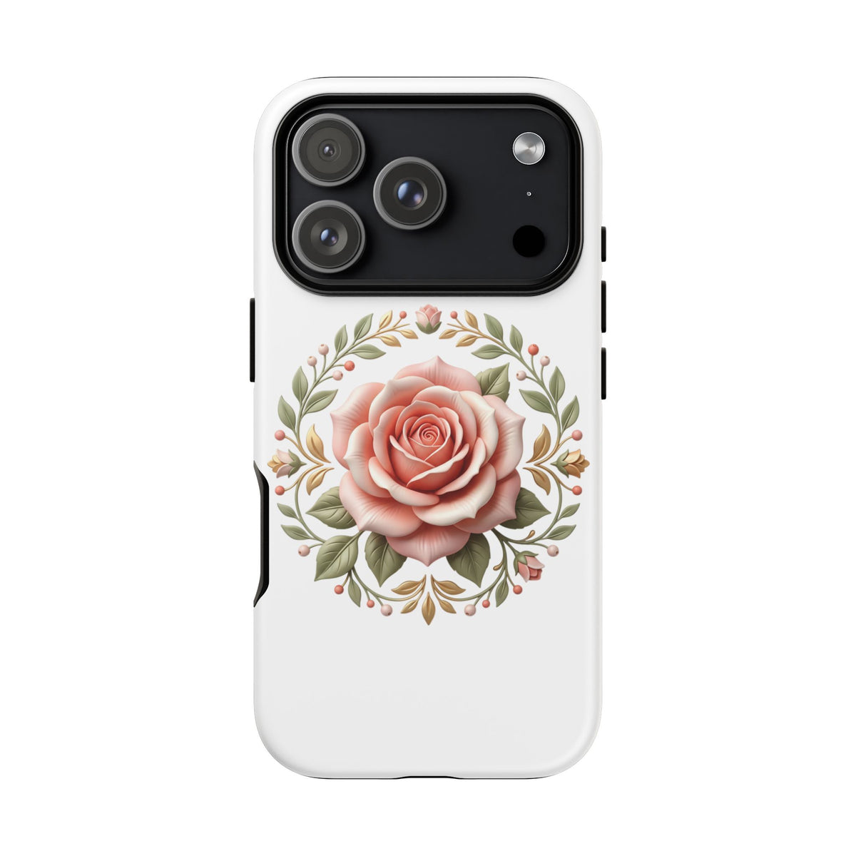 Floral Rose Wreath Tough Phone Case