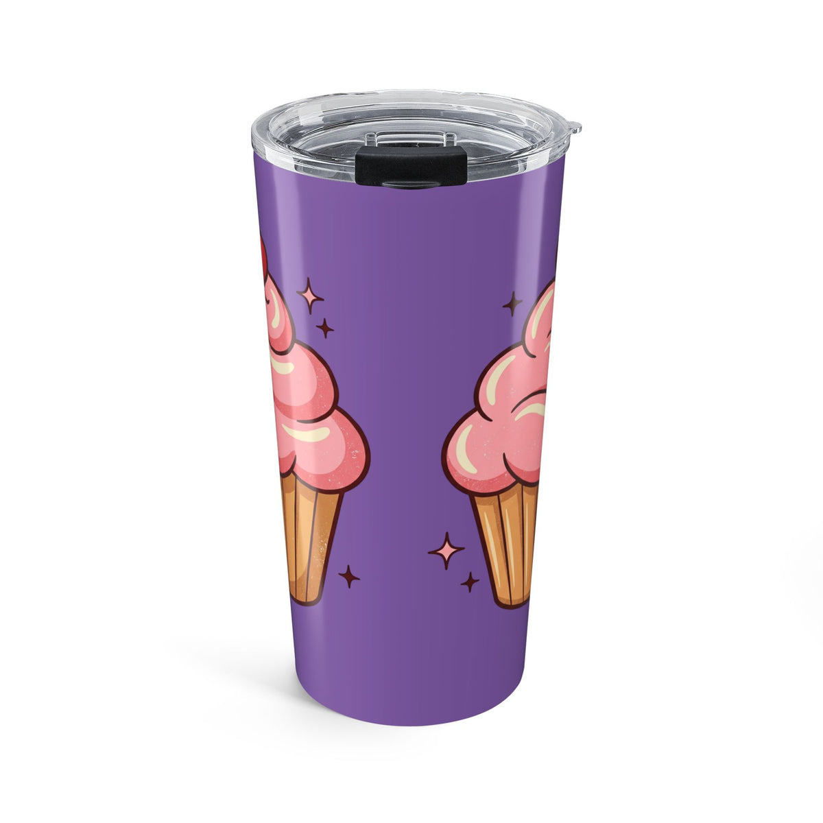Pink Cupcake Tumbler 20oz- Light Purple