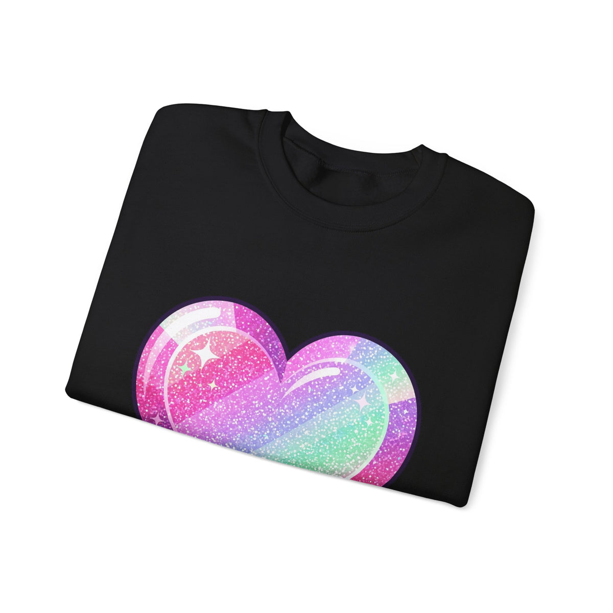 Pastel Sparkle Heart Sweatshirt