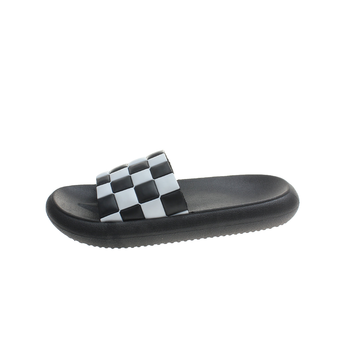 New Black And White Checkerboard Slippers Female Couple Slippers Home Bathroom Bath Soft Bottom Slippers