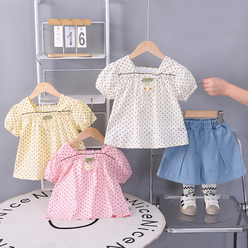 Short sleeved shorts two-piece set summer thin clothing