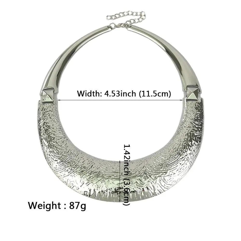 Choker Necklaces Fashion Metal Statement Necklaces For Women Punk Jewelry Big Pendant Accessories