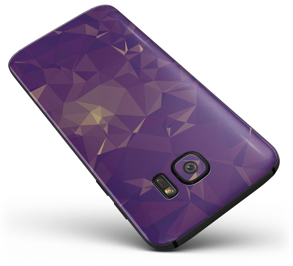 Abstract Purple and Gold Geometric Shapes Phone Case