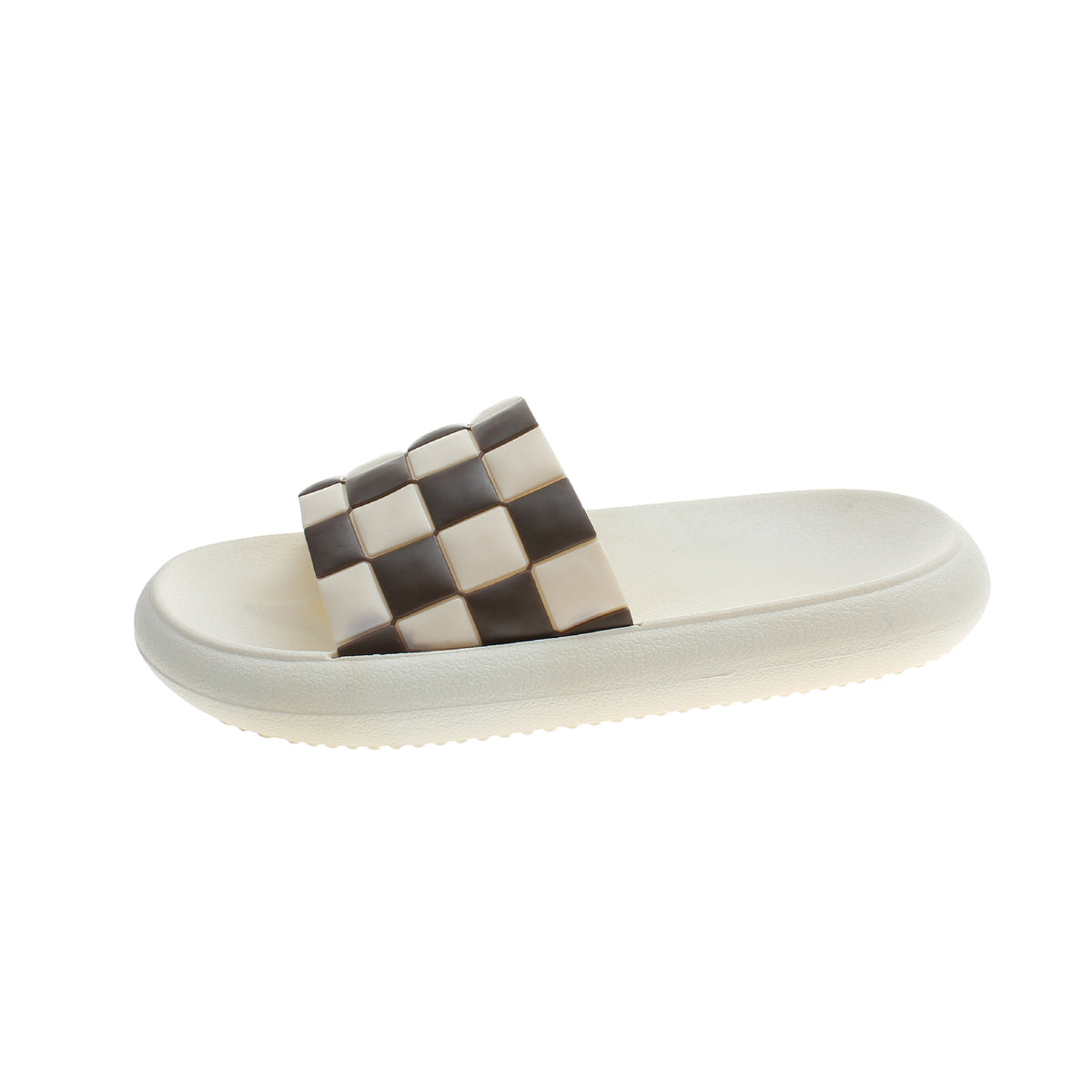 New Black And White Checkerboard Slippers Female Couple Slippers Home Bathroom Bath Soft Bottom Slippers