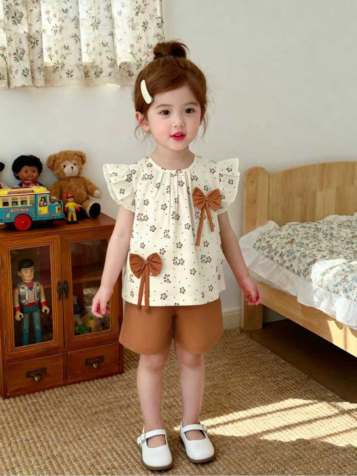 Two piece set of summer casual short sleeved clothes